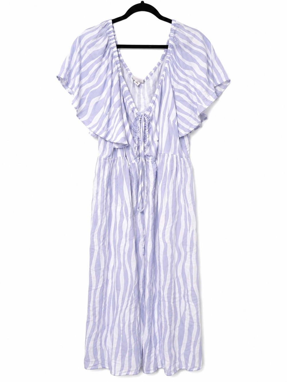 Ava & Viv Lavender and White Striped Maxi Dress
